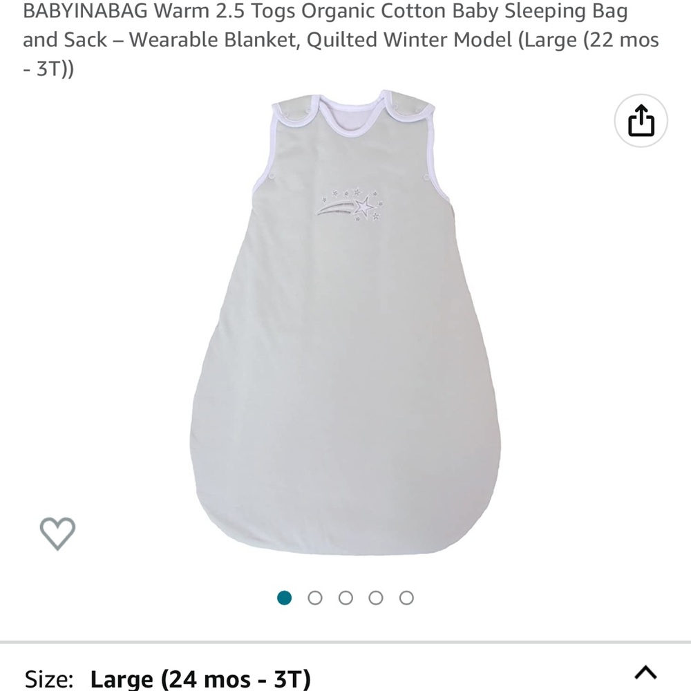 BabyInABag 24mo- 3T Winter Sleep Sack light green